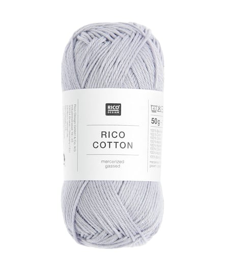Coton à tricoter ou à crocheter Rico Cotton - Rico Design 406 Lavande