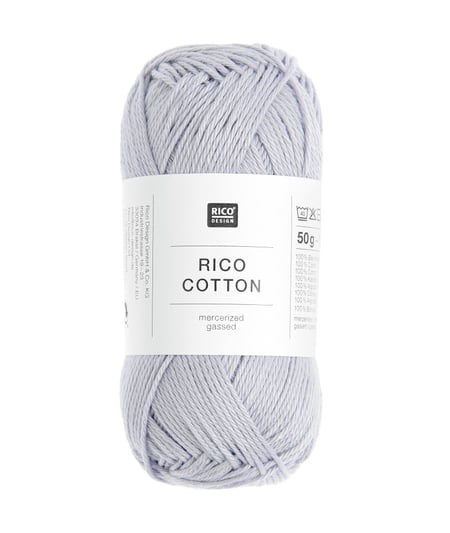 Coton à tricoter ou à crocheter Rico Cotton - Rico Design 406 Lavande