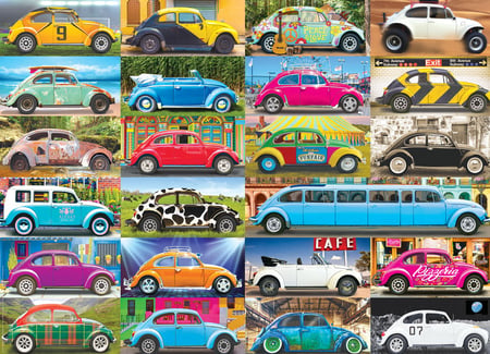 Puzzle 1000 pièces - VW Beetle - Gone Places - Eurographics
