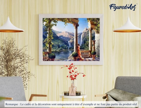 Peinture par Numéro Figured'Art - Une Déesse au bord de l'eau - Kit de Loisir Créatif DIY Numéro d'Art Complet - 40x50cm sans châssis en bois