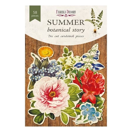 Die cuts formes décoratives scrapbooking Fabrika Décoru 47 pièces SUMMER BOTANICAL STORY