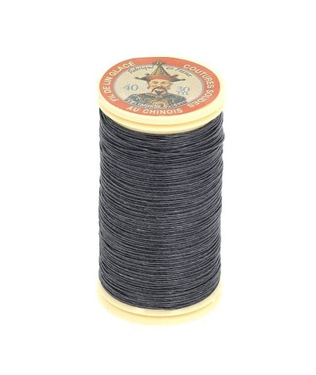 Fil lin glacé 30 m – Fil au Chinois – N° 40 – Fil de lin retors, lisse, résistant 174 Gris Très Foncé