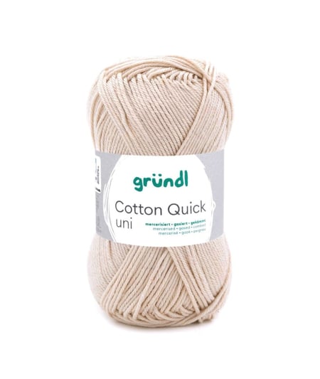 Fil à tricoter COTTON QUICK UNI - Gründl - PPSC - certifié Oeko-Tex 102 Ecru