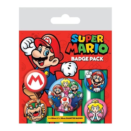Nintendo  - Pack 5 badges Super Mario