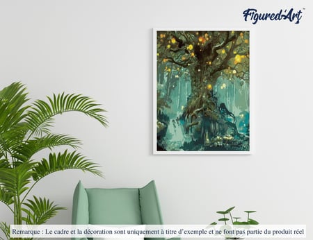 Peinture par Numéro Figured'Art - Arbre féérique - Kit de Loisir Créatif DIY Numéro d'Art Complet - 40x50cm sans châssis en bois