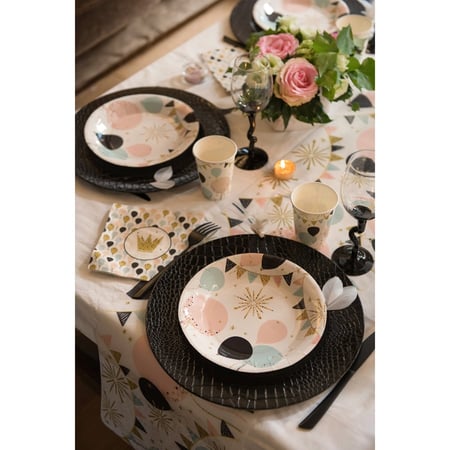 10 Assiettes Paillettes et Ballons