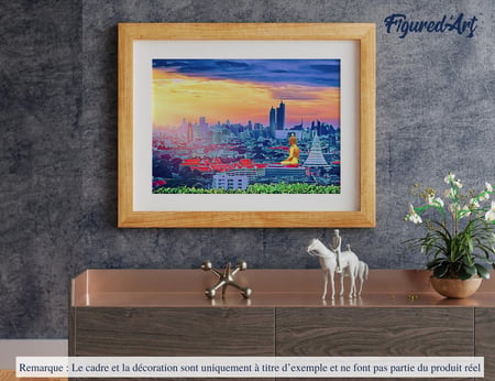 Peinture par Numéro Figured'Art - Buddha Bangkok - Kit de Loisir Créatif DIY Numéro d'Art Complet - 40x50cm sans châssis en bois