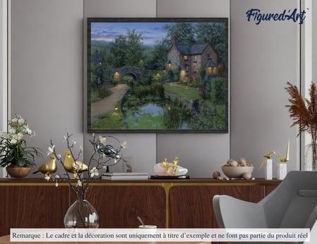 Peinture par Numéro Figured'Art - Havre de paix lumineux - Kit de Loisir Créatif DIY Numéro d'Art Complet - 40x50cm sans châssis en bois