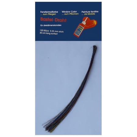 Sachet de 120 fils solide de 0,35 mm de 30cm de long - accessoire bricolage - window color peinture fenetre