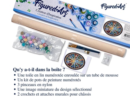 Peinture par Numéro Figured'Art - Zodiaque - Kit de Loisir Créatif DIY Numéro d'Art Complet - 40x50cm sans châssis en bois