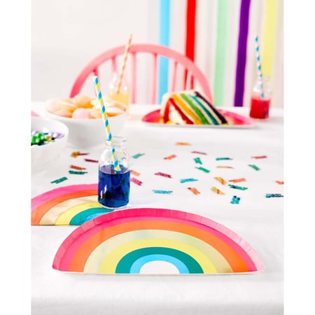 12 Assiettes Arc en Ciel (25 cm)