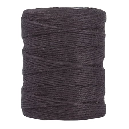 Fil de jute, 3fois, 3,5mm bobine 280m, brun foncé