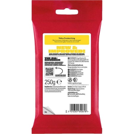 Pâte à sucre Jaune vif 250g Renshaw