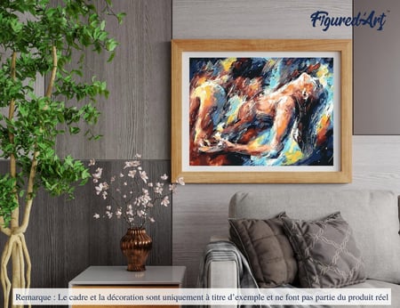 Peinture par Numéro Figured'Art - Tentation - Kit de Loisir Créatif DIY Numéro d'Art Complet - 40x50cm sans châssis en bois