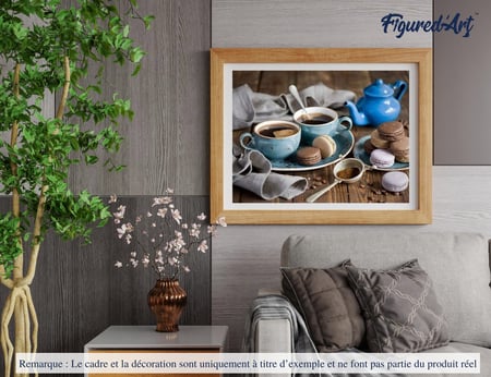 Peinture par Numéro Figured'Art - Chocolat Chaud - Kit de Loisir Créatif DIY Numéro d'Art Complet - 40x50cm sans châssis en bois