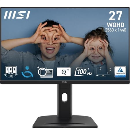 MSI Pro MP275QPG écran plat de PC 68,6 cm (27) 2560 x 1440 pixels Wide Quad HD LCD Noir