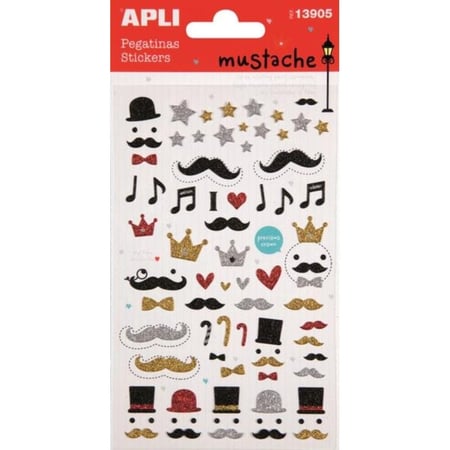 Apli Agipa - Stickers relief en résine Moustache