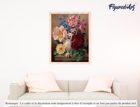 Peinture par Numéro Figured'Art - Beau Bouquet - Kit de Loisir Créatif DIY Numéro d'Art Complet - 40x50cm sans châssis en bois