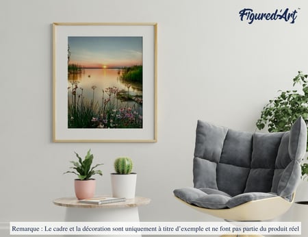 Peinture par Numéro Figured'Art - Lac paisible - Kit de Loisir Créatif DIY Numéro d'Art Complet - 40x50cm sans châssis en bois