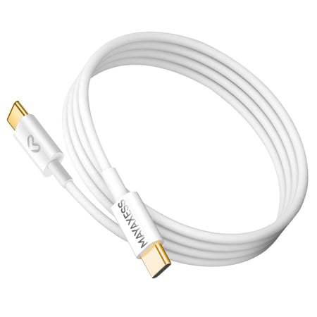 Mayaxess Câble de charge 1m USB-C pour Samsung Galaxy S25 Plus Blanc