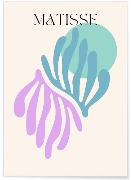 Affiche Matisse 'Composition Botanique' – Motifs naturels | A3 : 29,7x42cm