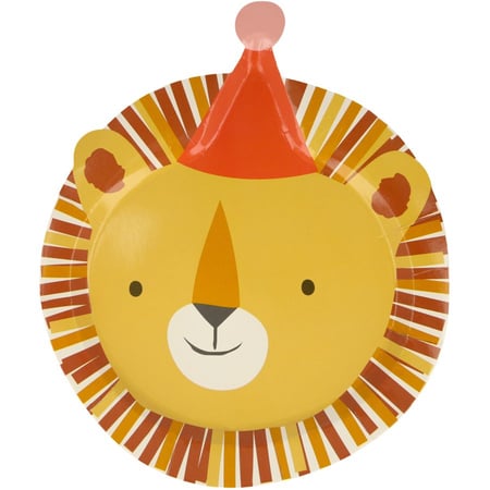 8 Assiettes Découpées La Parade des Animaux