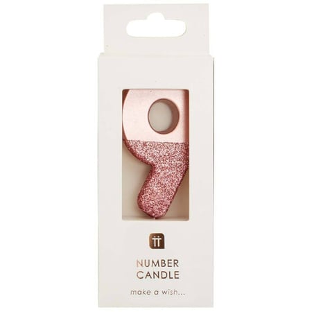 Bougie 9 Glitter Rose Gold