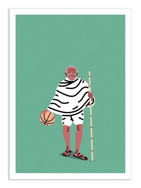 Affiche 50 x 70 cm -  Ballin Gandhi - Elad Shagrir