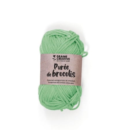 Fil de coton Amigurumi Vert pomme Purée de brocolis