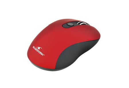 Souris universelle sans fil bluestork 6 boutons métal rouge