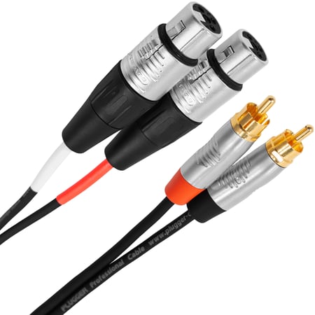 Plugger Câble bretelle XLR femelle 3b - RCA mâle 3m Touring