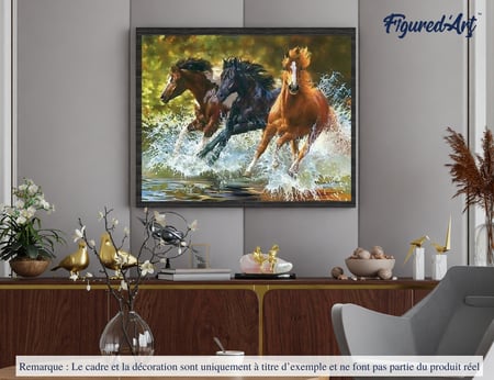 Peinture Par Numéros ART NAPI Sur Cadre Bois - La Tendresse D'un Cheval, Neuf