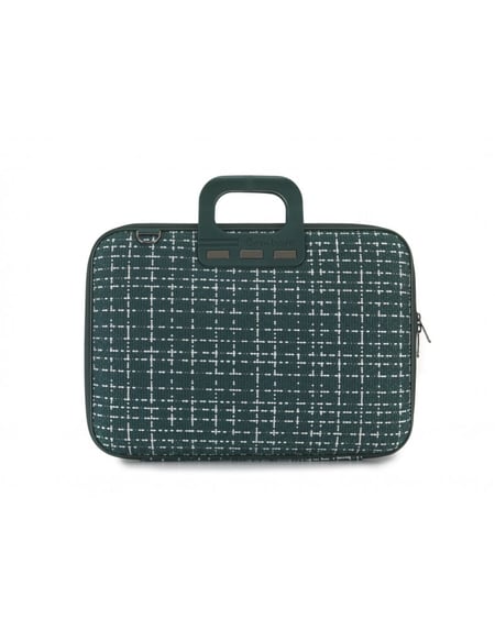 Mallette Bombata Tweed 15'' - Vert