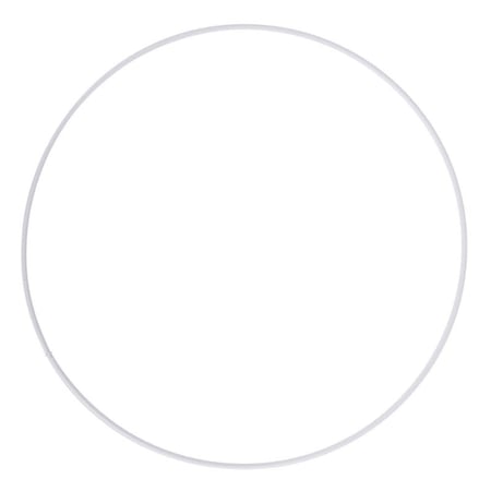 Anneaux en métal, vernis blanc, 45 cm