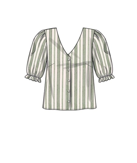 Patron New Look 6707 Chemisier Femme avec ou sans col et manches