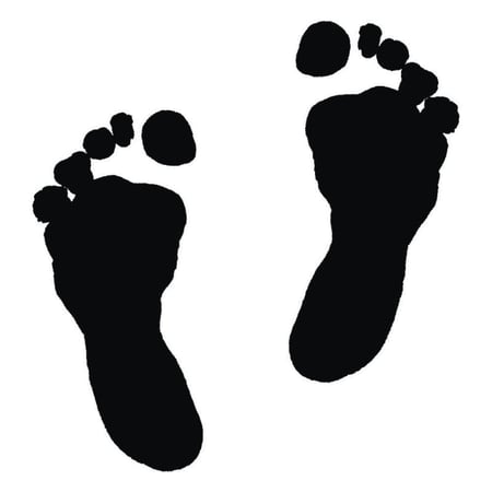 Tampon bois Pieds, 5x5cm, Réf. 27702