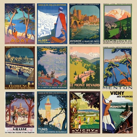 Puzzle 1000 pièces - Les Affiches de Roger Broders - Grafika