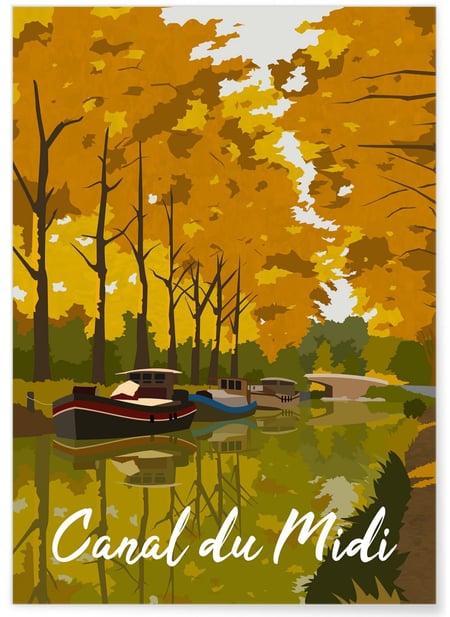 Affiche Canal du Midi | A3 : 29,7x42cm