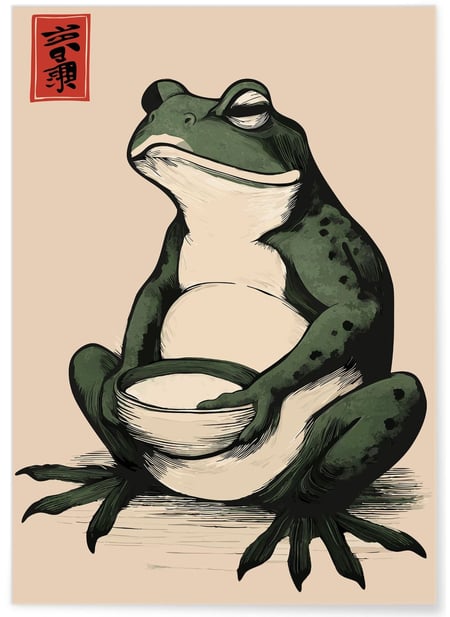 Affiche Grenouille zen | A3 : 29,7x42cm