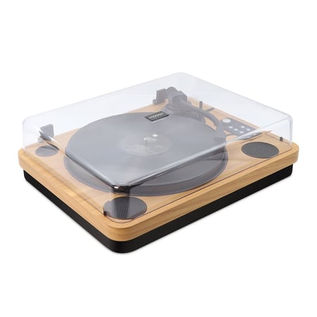 Platine vinyle Bluetooth effet bois 33/45/78 tours avec HP intégrés