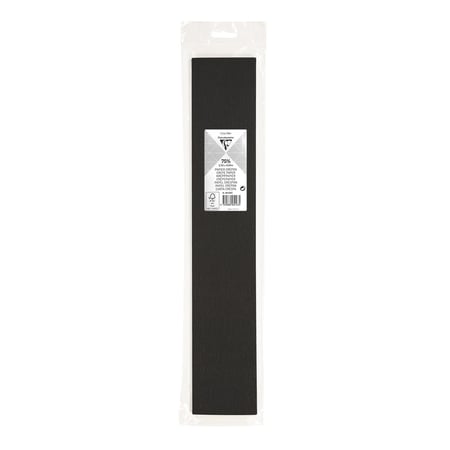 Papier crépon CLAIREFONTAINE - 75% - Lot de 10 rouleaux - Noir - 2,50 x 0,50 m