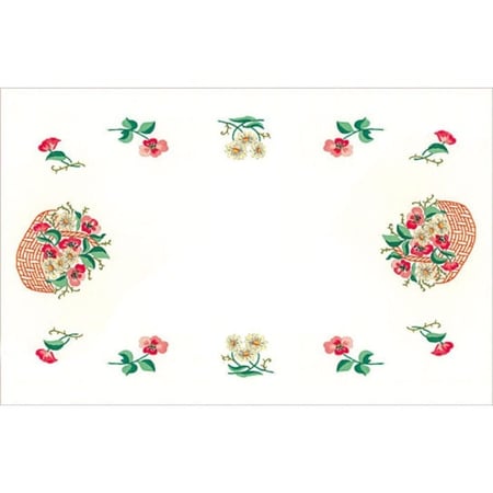 LUC - Napperon Rectangulaire 50x140 cm 100% Coton Blanc
