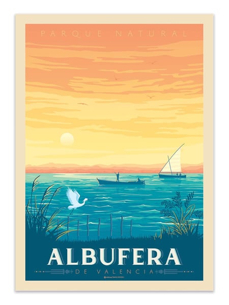 Affiche 30 x 40 cm - Albufera Valencia - Olahoop Travel Posters