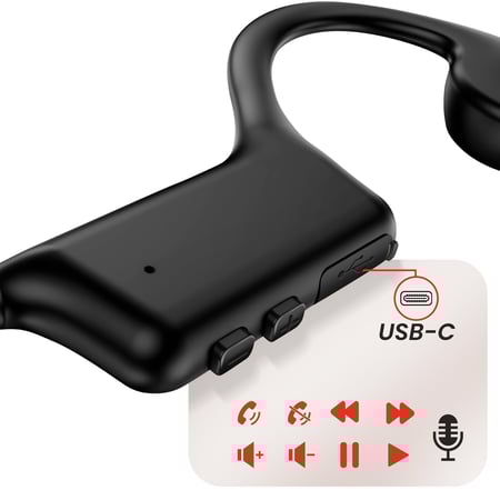 Casque Conduction Osseuse,Casque Bluetooth Sans Fil Sport,Casque