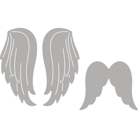 Kit Poch. à  estamper: Ailes d'ange, 3-4,7cm, 2pces