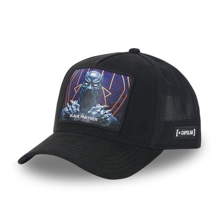 Casquette homme trucker en suedine finitions premium Marvel Panther - Capslab