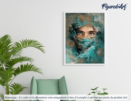 Peinture par Numéro Figured'Art - Regard envoutant - Kit de Loisir Créatif DIY Numéro d'Art Complet - 40x50cm sans châssis en bois