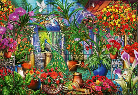 Puzzle 1000 pièces - Tropical Green House - Bluebird Puzzle