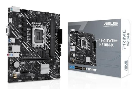 Carte mère Asus PRIME H610M-K - Intel H610 - Noir - 24,4 x 20,3 x 1 cm