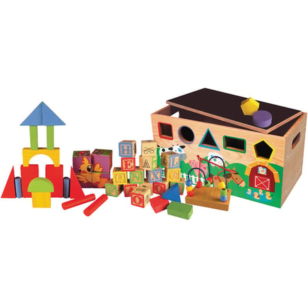 Coffre à jouets en bois 7 en 1 - WDK GROUPE PARTNER